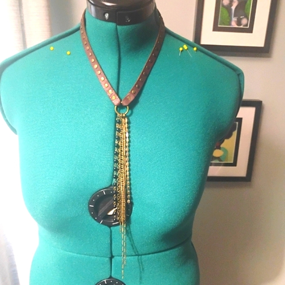 Multi Strand Studded Necklace Biker Vibes